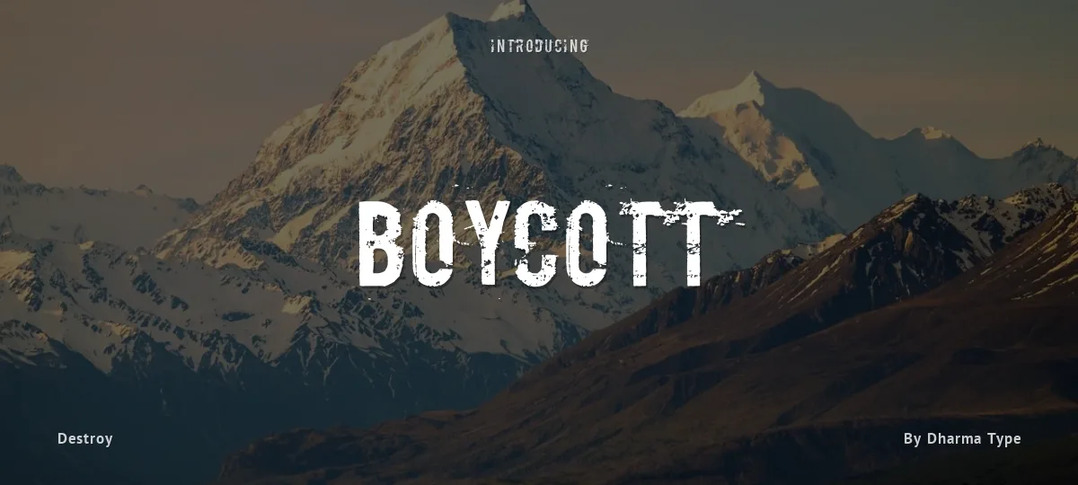 Boycott font preview