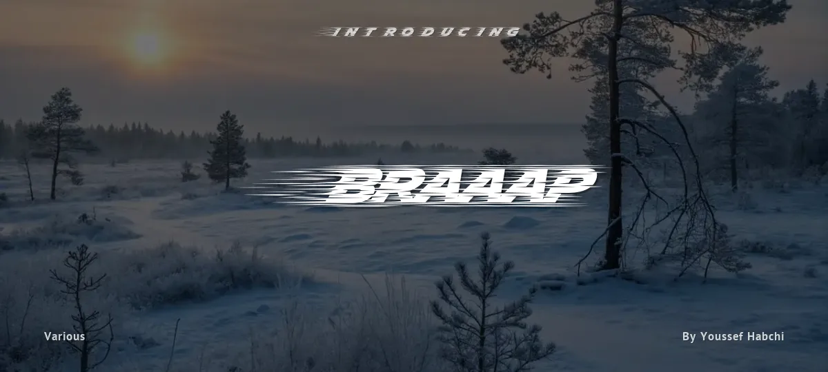 Braaap font preview