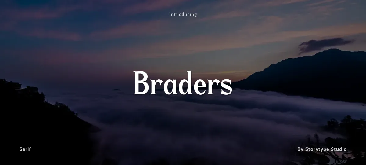 Braders font preview