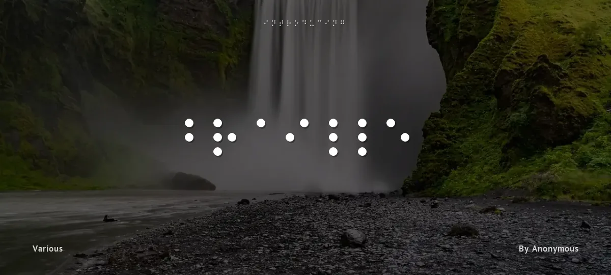 Braille font preview