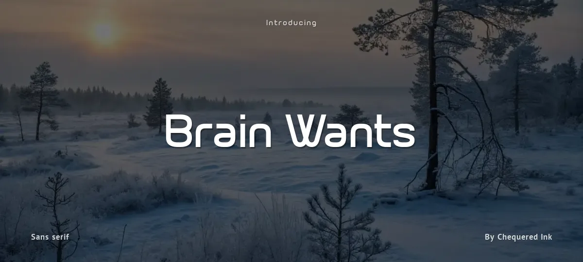 Brain Wants font preview