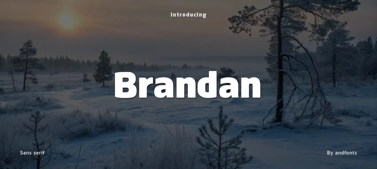 Brandan font preview