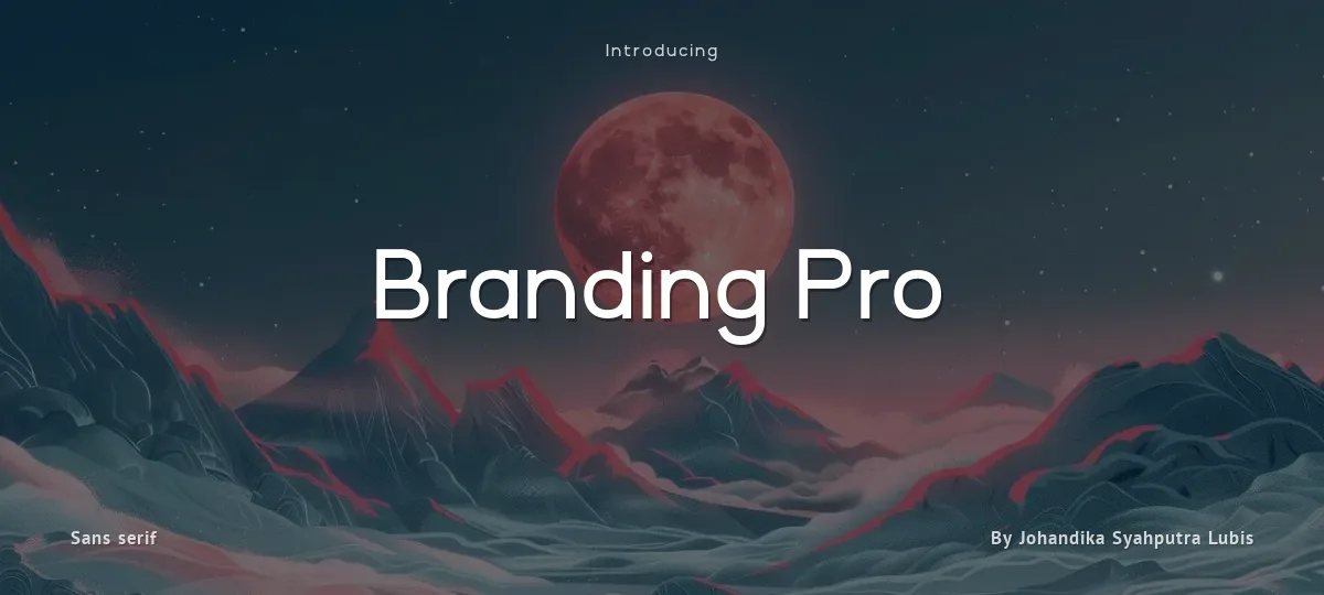 Branding Pro font preview