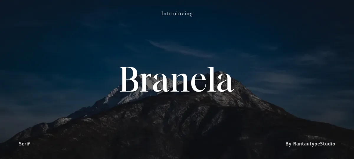 Branela font preview