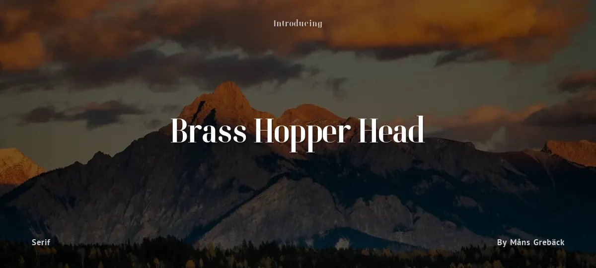 Brass Hopper Head font preview
