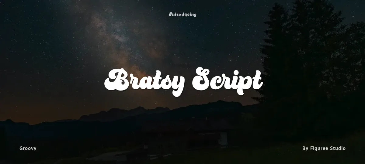 Bratsy Script font preview