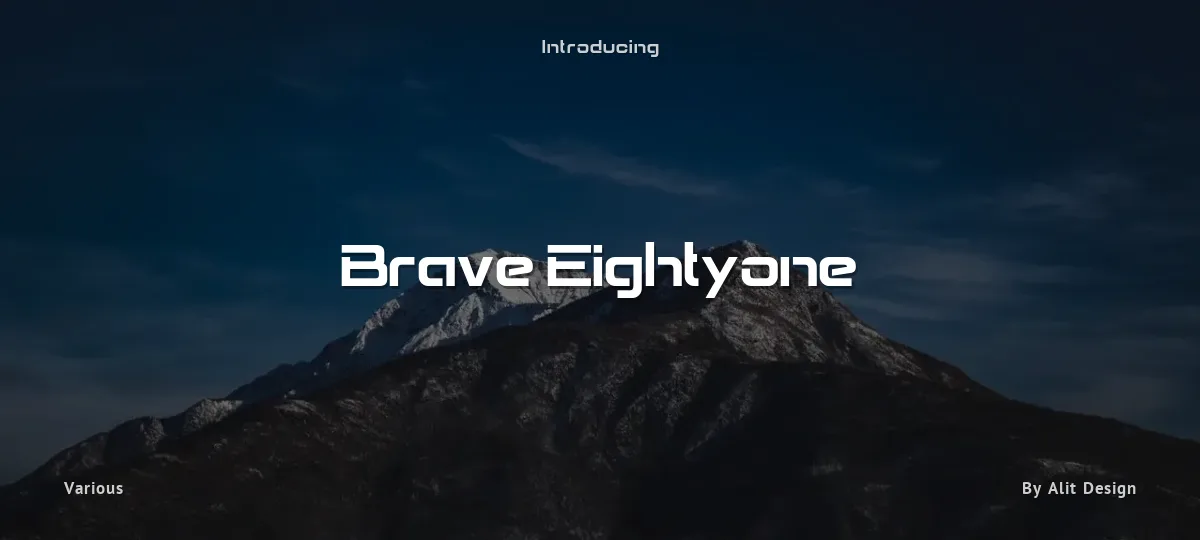 Brave Eightyone font preview