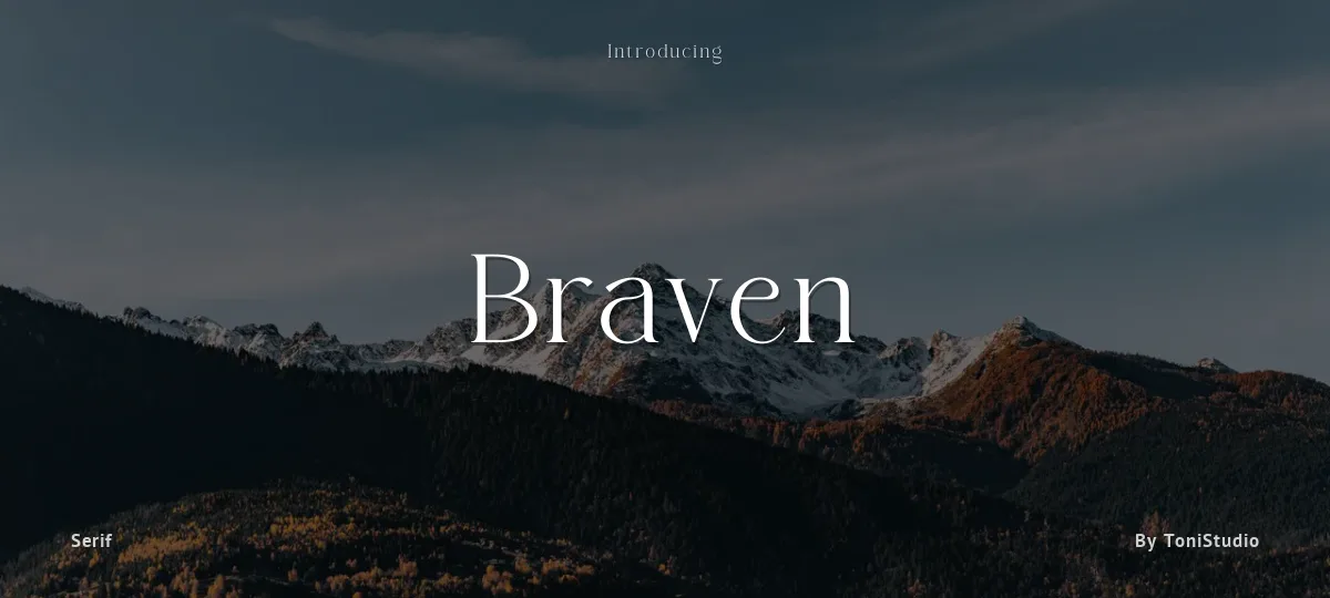 Braven font preview