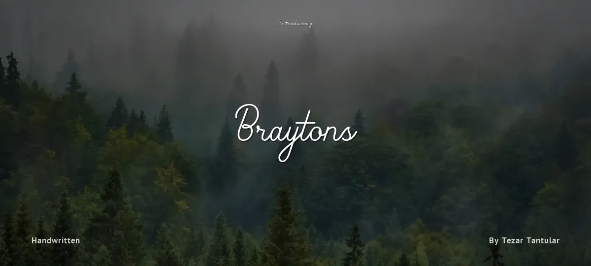 Braytons font preview
