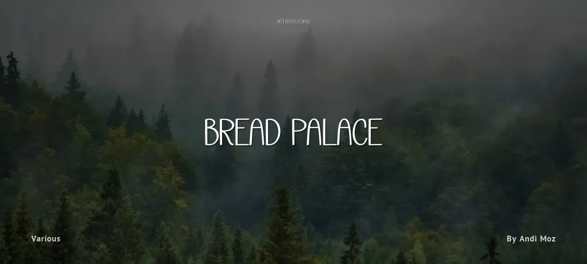 Bread Palace font preview