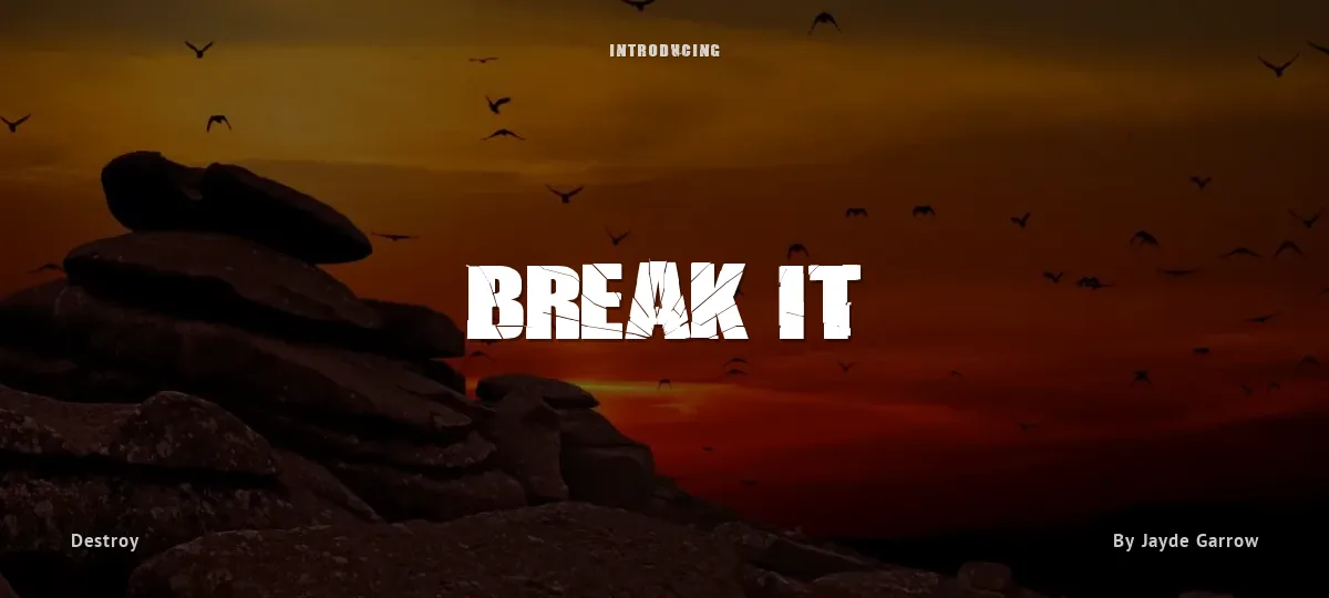 Break It font preview