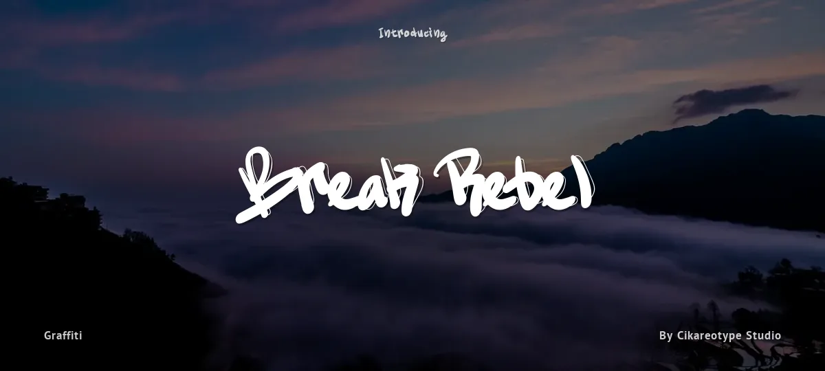 Break Rebel font preview