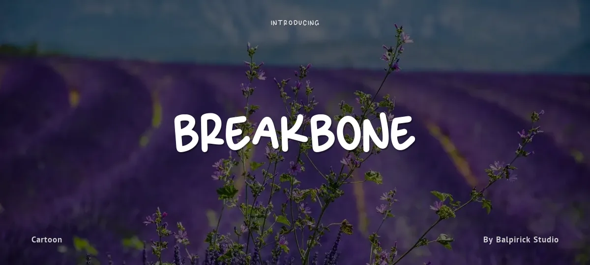 Breakbone font preview