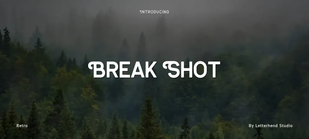 Break Shot font preview