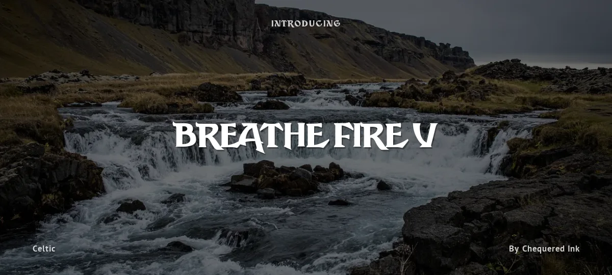 Breathe Fire V font preview