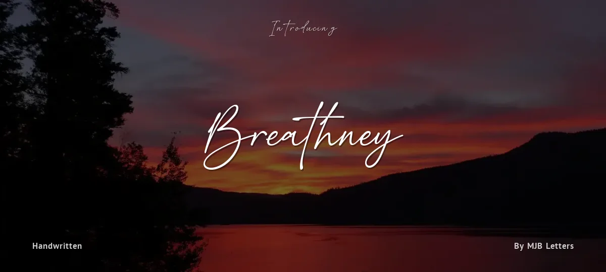 Breathney font preview