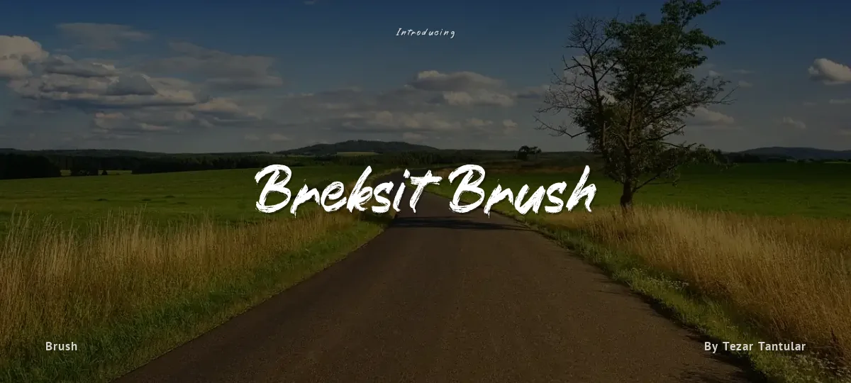 Breksit Brush font preview