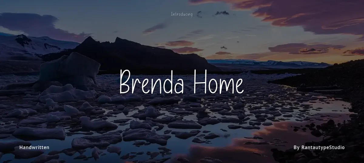 Brenda Home font preview