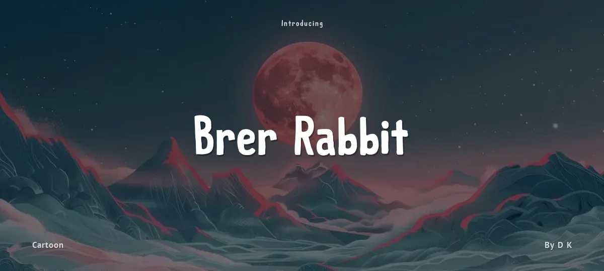 Brer Rabbit font preview