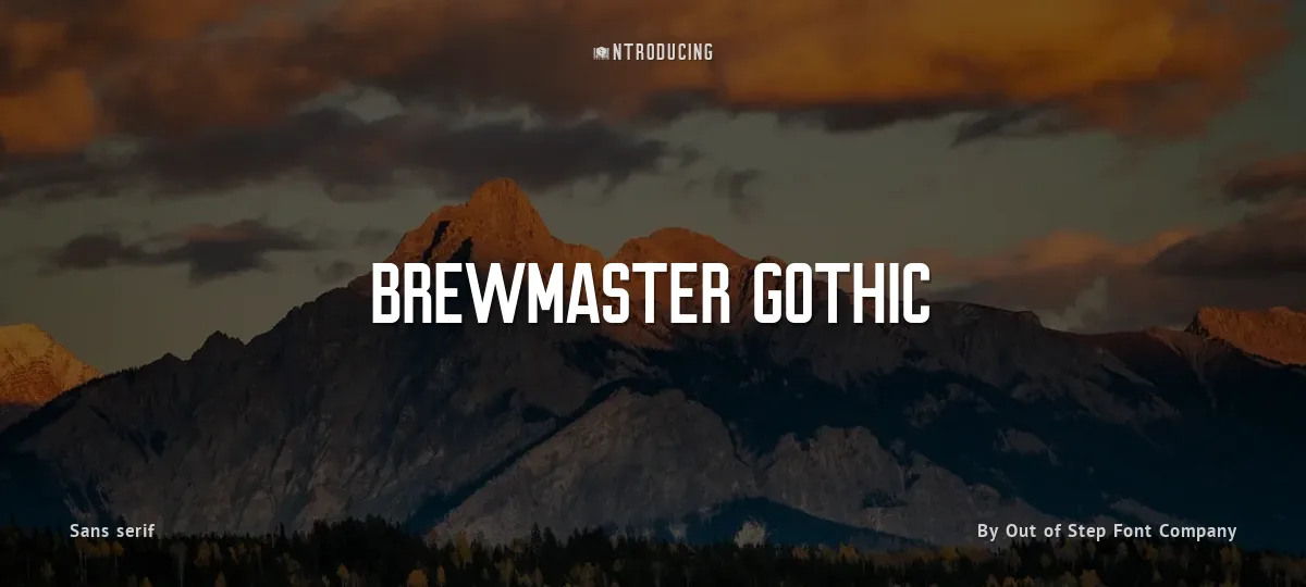 Brewmaster Gothic font preview