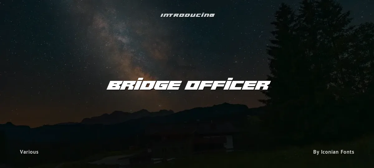 Bridge Officer font preview
