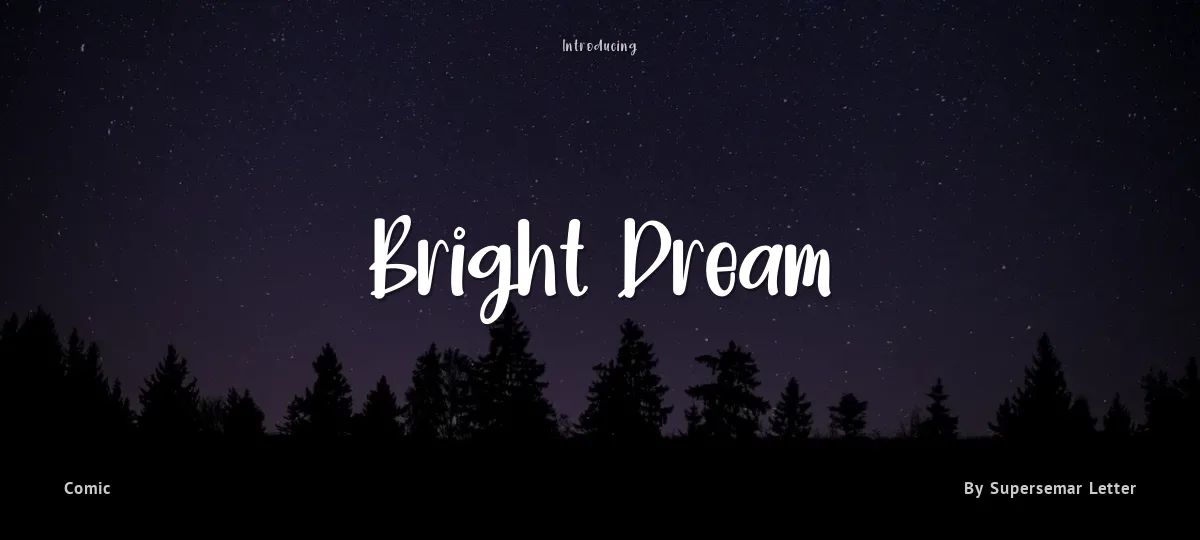 Bright Dream font preview