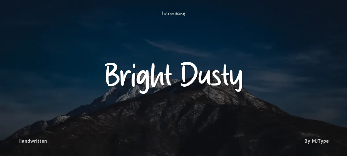 Bright Dusty font preview