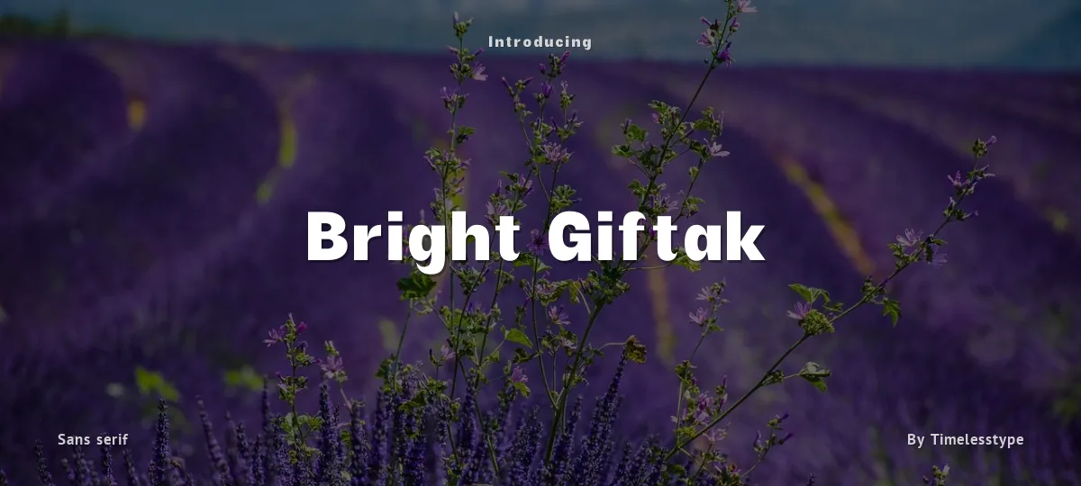 Bright Giftak font preview