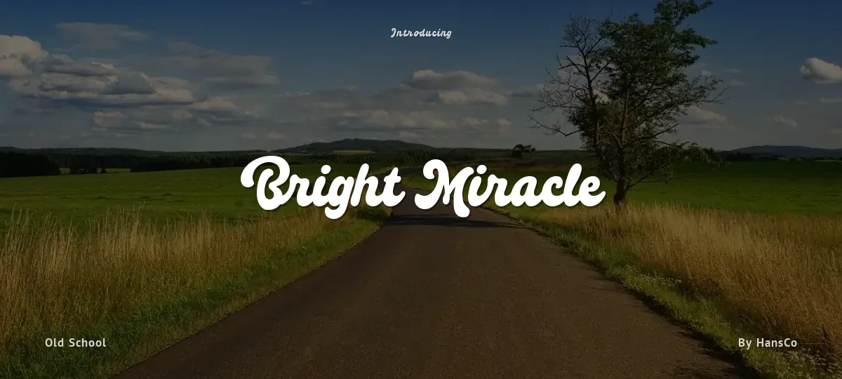 Bright Miracle font preview