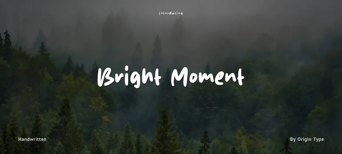 Bright Moment font preview