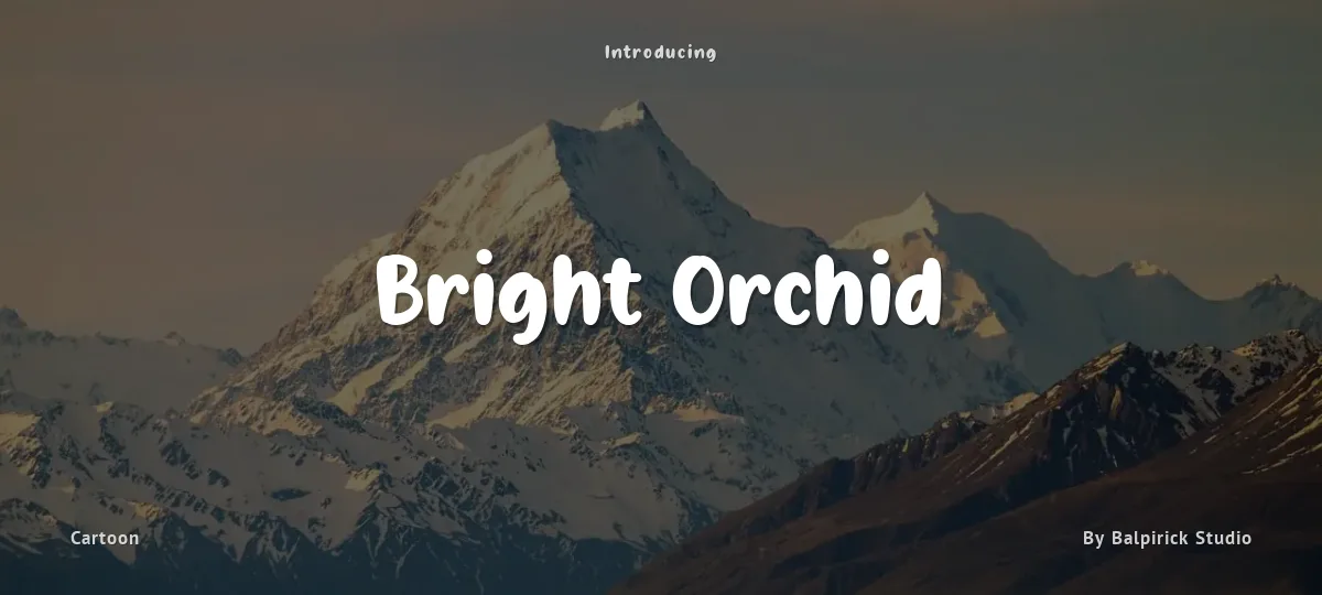 Bright Orchid font preview