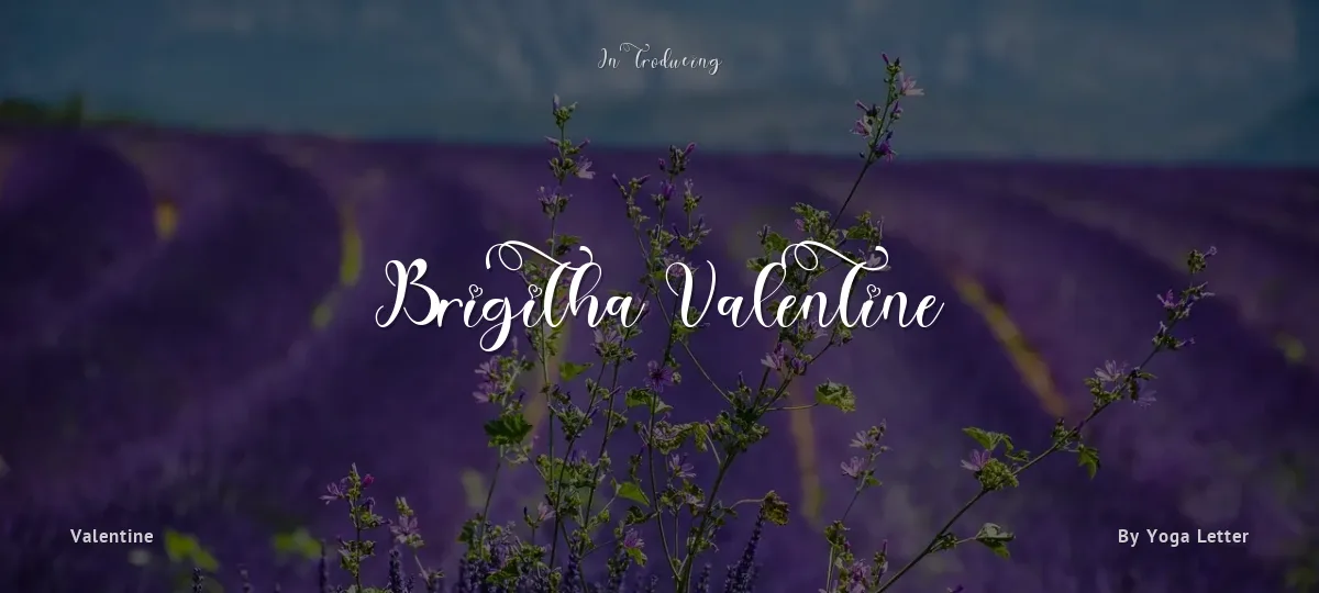 Brigitha Valentine font preview