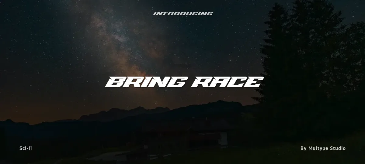 Bring Race font preview