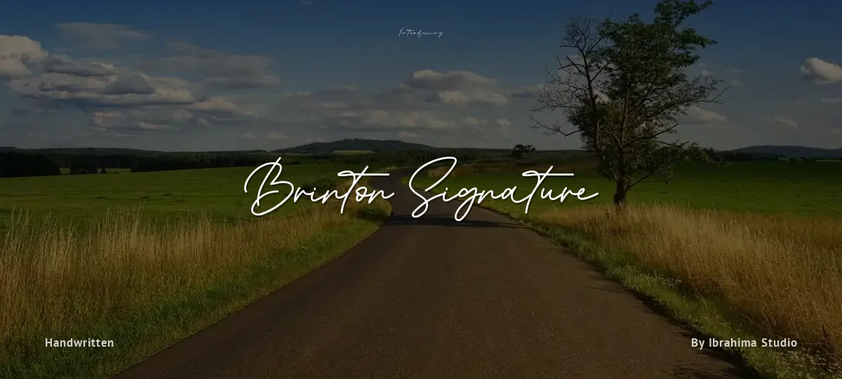 Brinton Signature font preview