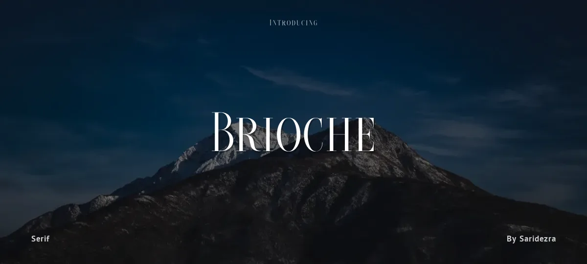 Brioche font preview