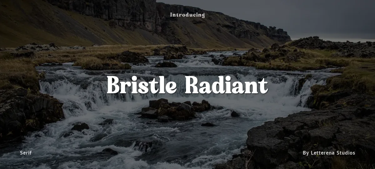 Bristle Radiant font preview