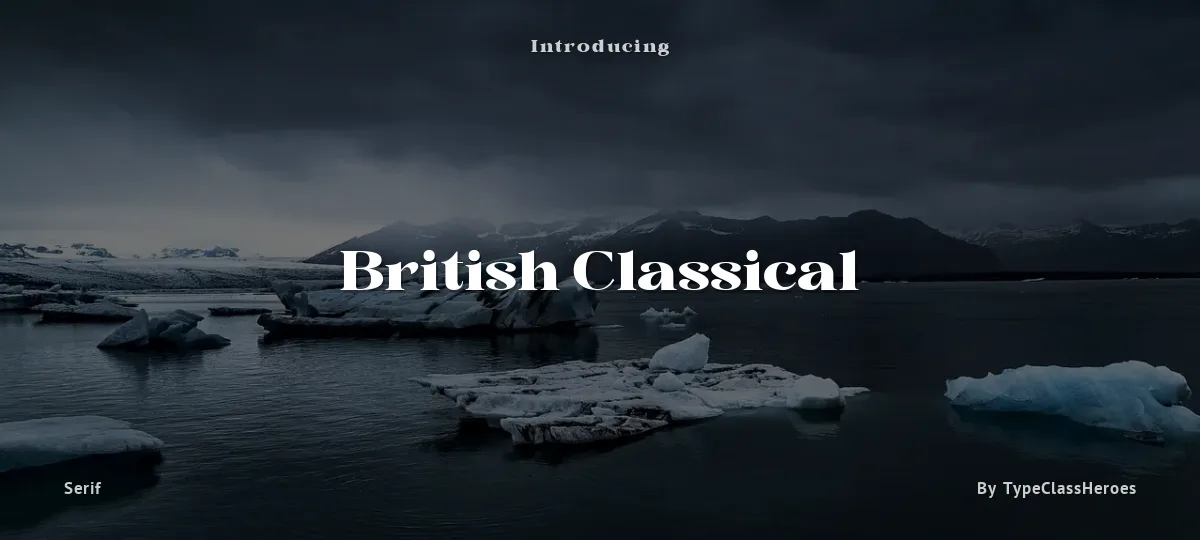 British Classical font preview