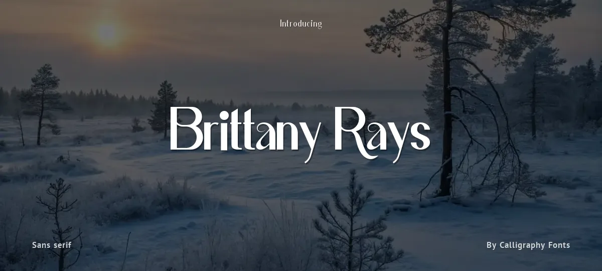 Brittany Rays font preview
