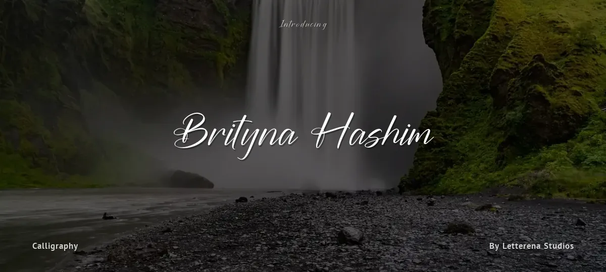 Brityna Hashim font preview