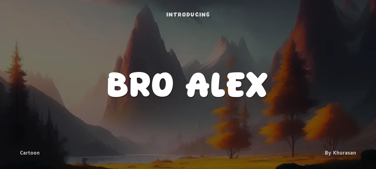 Bro Alex font preview