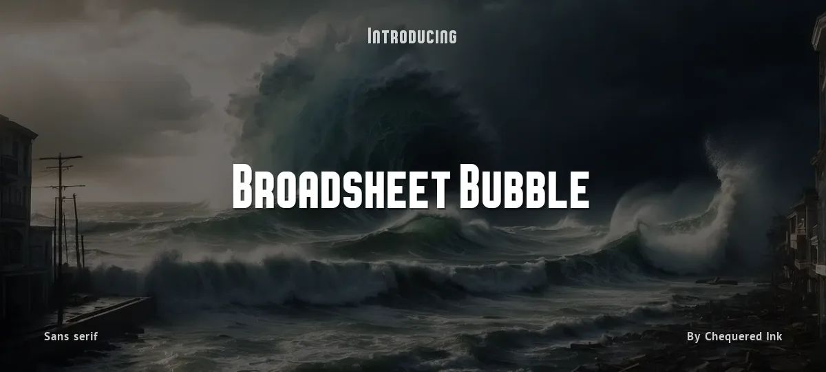 Broadsheet Bubble font preview