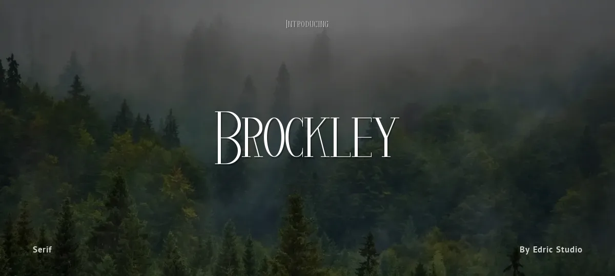 Brockley font preview