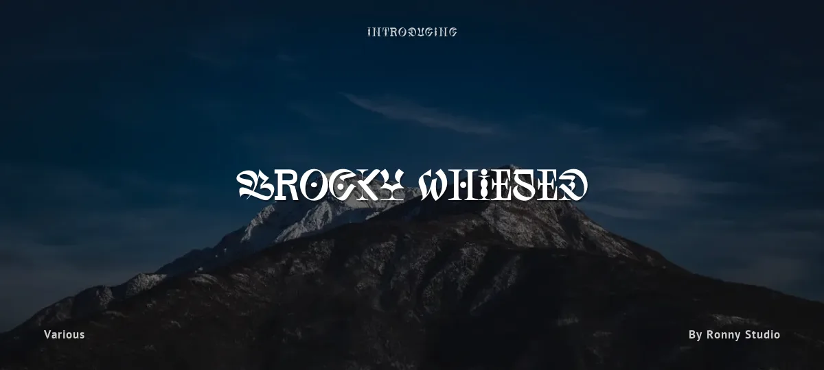 Brocky Whiesed font preview