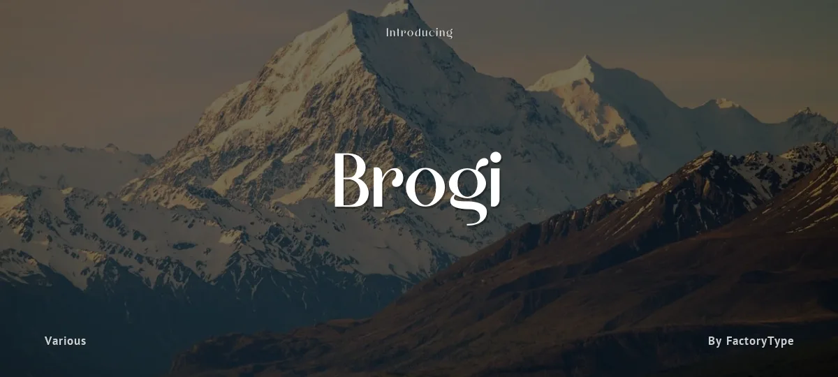 Brogi font preview