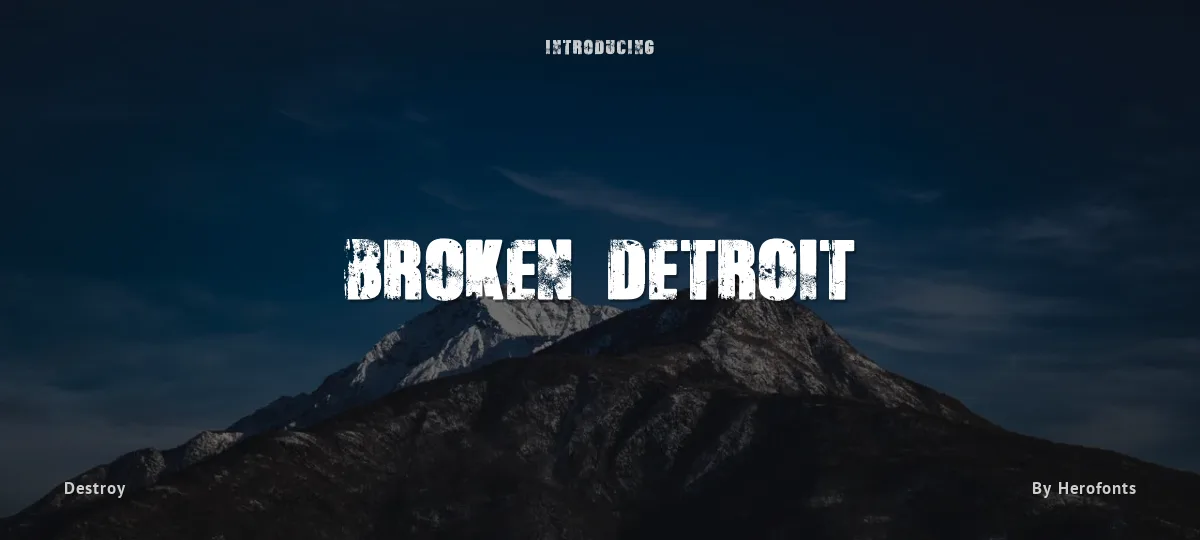 Broken Detroit font preview