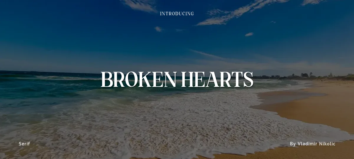 Broken Hearts font preview