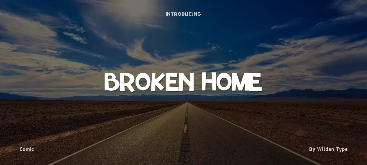 Broken Home font preview