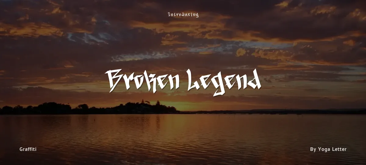 Broken Legend font preview
