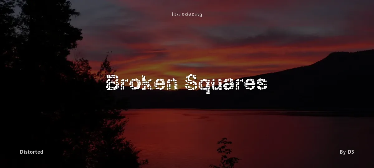 Broken Squares font preview