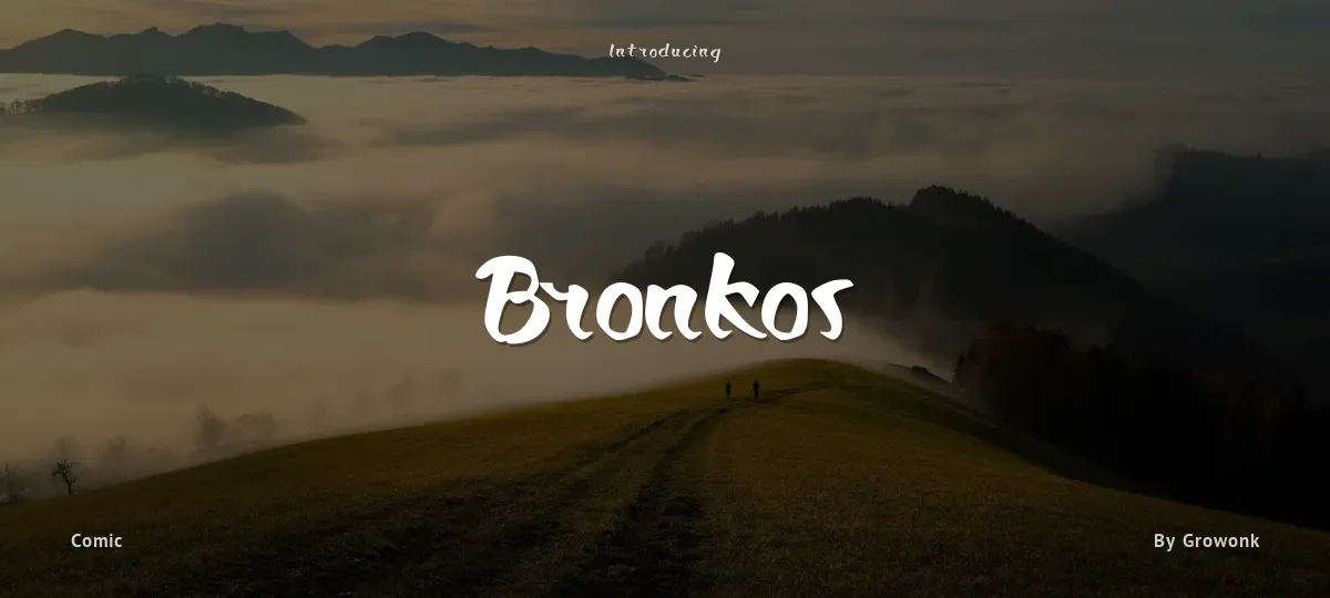 Bronkos font preview
